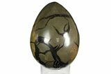 Septarian Dragon Egg Geode - Black Crystals #158337-3